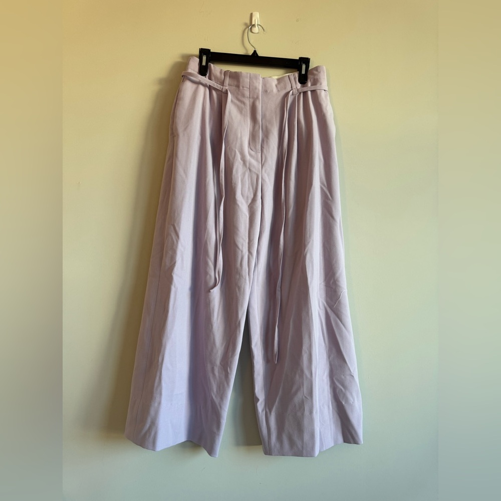 Samsoe Samsoe Haven Mauve Shadow Lilac Purple High Rise Wide Leg Trousers Pants